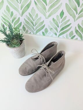 Franco Sarto Women’s Suede Lace-Up Desert Boots in Taupe Portier 8